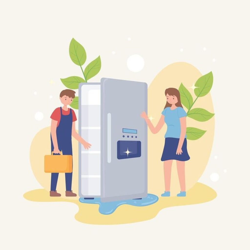 Download male technician and fridge for free 1200